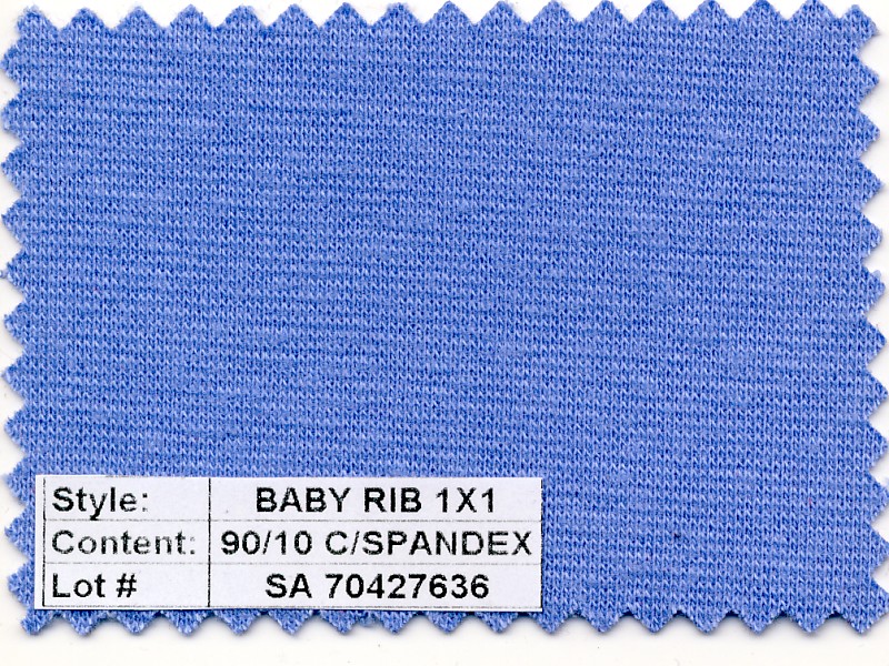 Baby Rib 1x1 Cotton Spandex